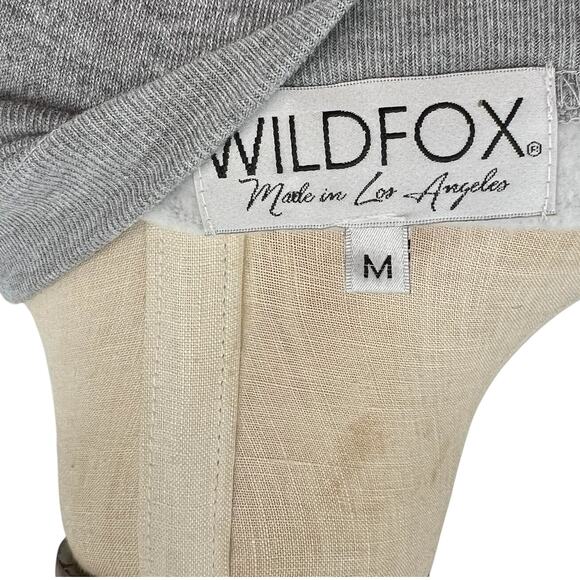 Wildfox Sommers Everyday Get Lit Cotton Sweatshirt Hanukkah Gray Size Medium - Picture 8 of 10